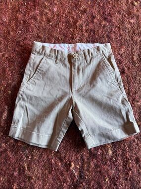 Crewcuts Boys Light Khaki Flat Front Shorts